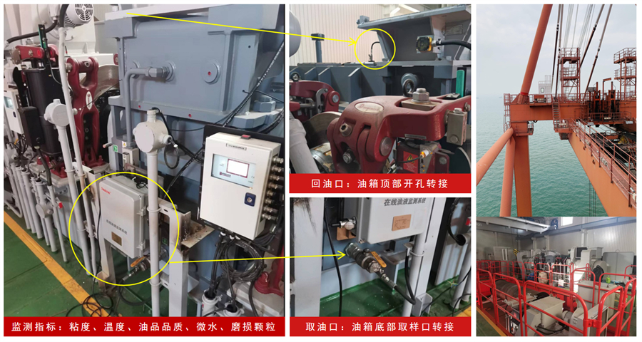港口吊裝起重機齒輪系統安裝油液在線監測裝置-油品320號齒輪油
